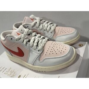 Womens Size 5.5 Nike Air Jordan 1 Low SE Summit White Ember Sneakers IB8156-133